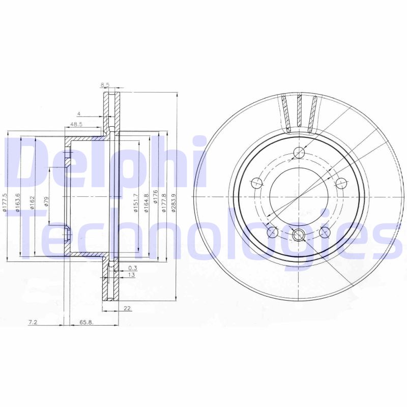 Delphi Diesel Remschijven BG3899C
