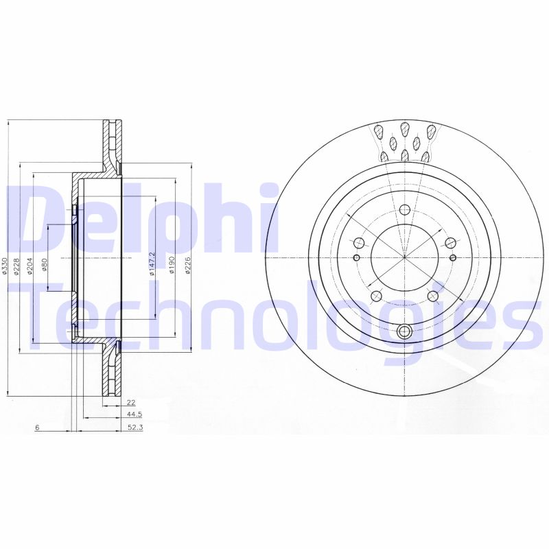 Delphi Diesel Remschijven BG4204C