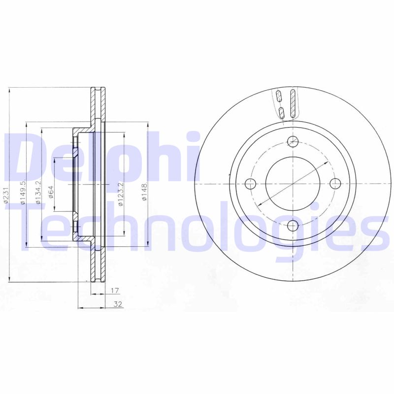 Delphi Diesel Remschijven BG4299