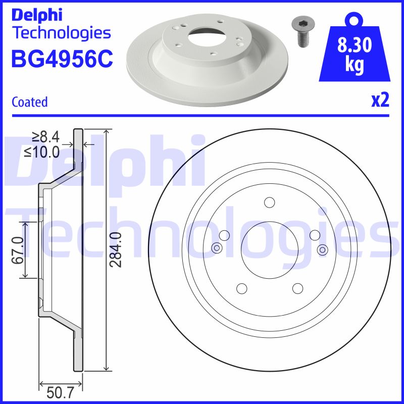 Delphi Diesel Remschijven BG4956C