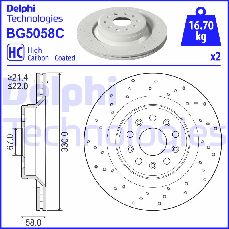 Delphi Diesel Remschijven BG5058C