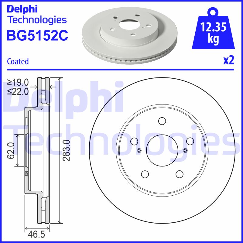 Delphi Diesel Remschijven BG5152C