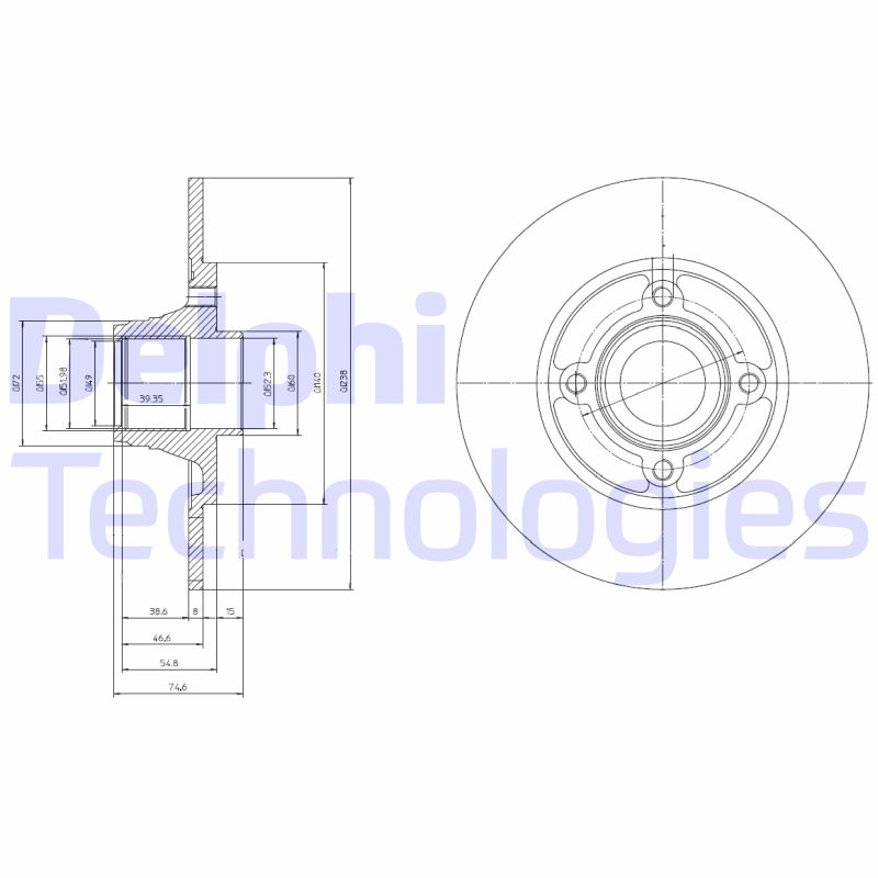 Delphi Diesel Remschijven BG9033RS