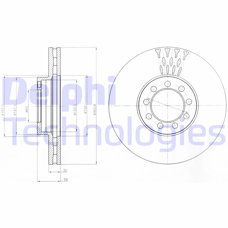 Delphi Diesel Remschijven BG9062