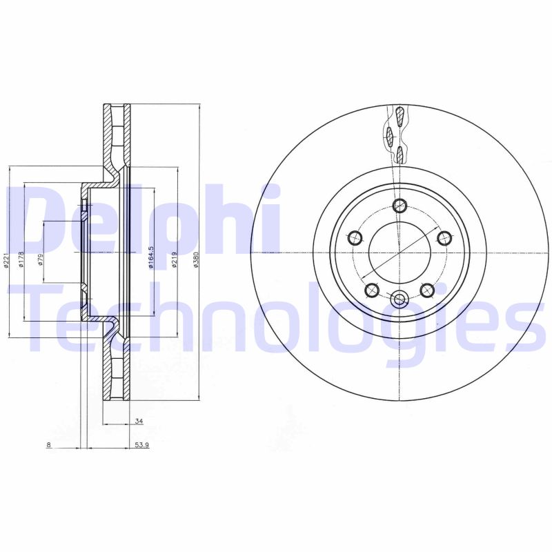 Delphi Diesel Remschijven BG9079C