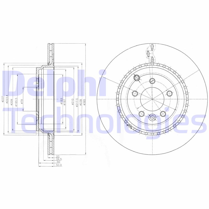 Delphi Diesel Remschijven BG9082C