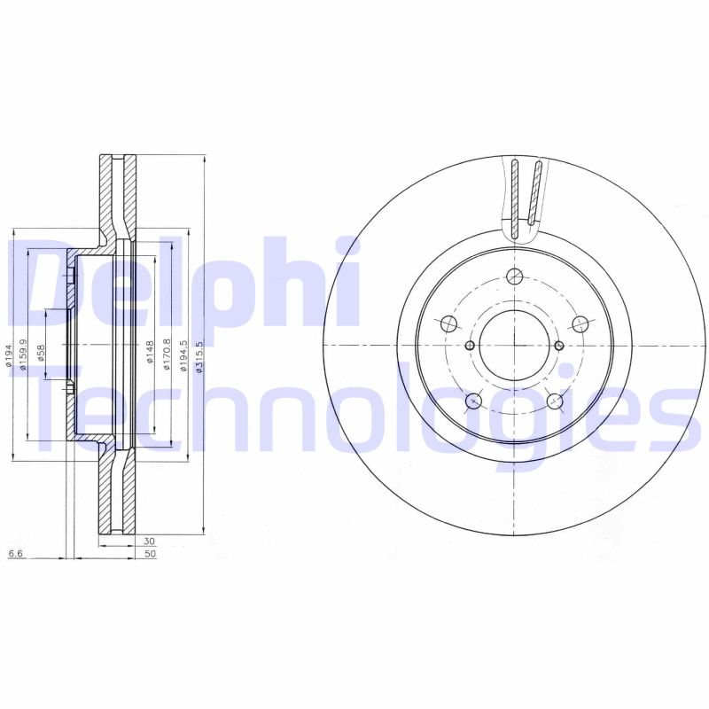 Delphi Diesel Remschijven BG9084