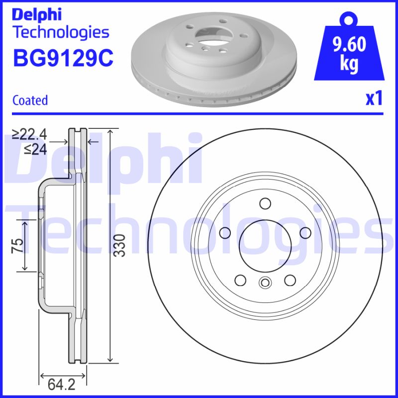 Delphi Diesel Remschijven BG9129C
