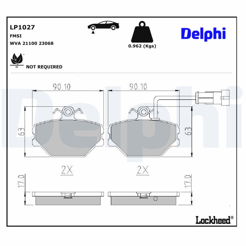 Delphi Diesel Remblokset LP1027