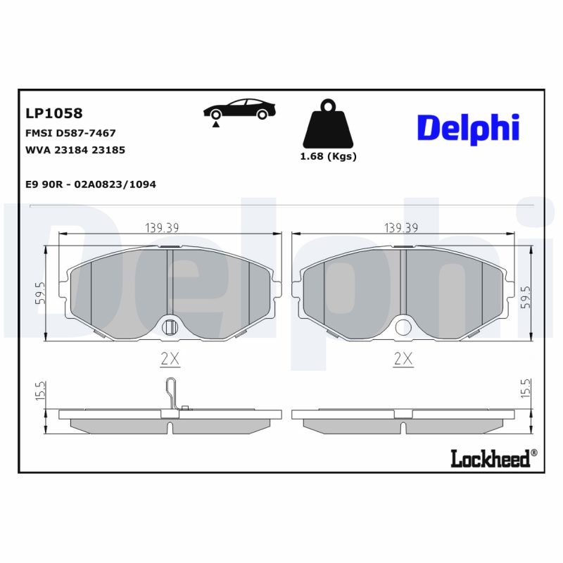 Delphi Diesel Remblokset LP1058