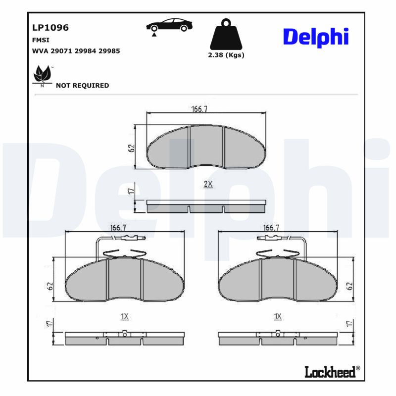 Delphi Diesel Remblokset LP1096