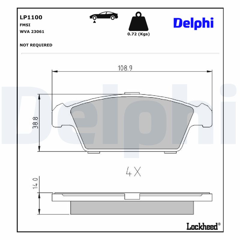 Delphi Diesel Remblokset LP1100