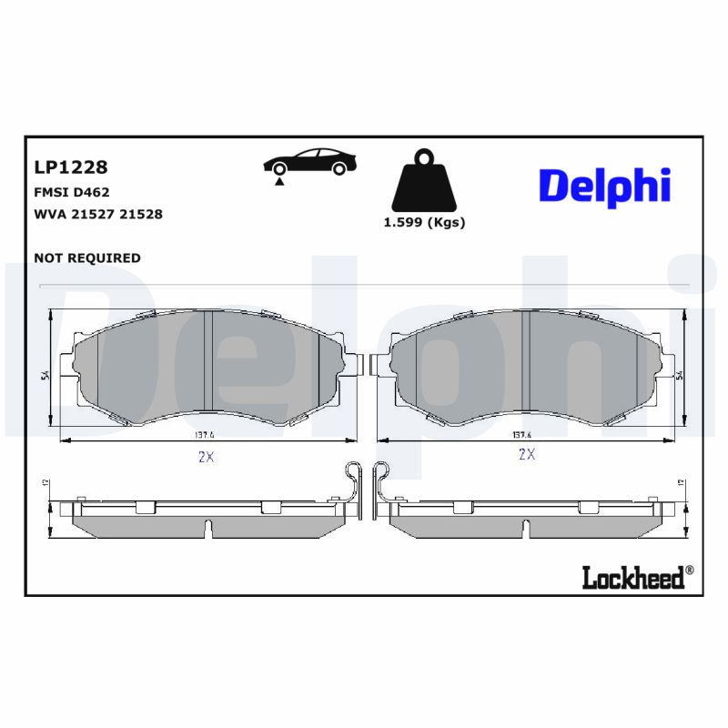 Delphi Diesel Remblokset LP1228