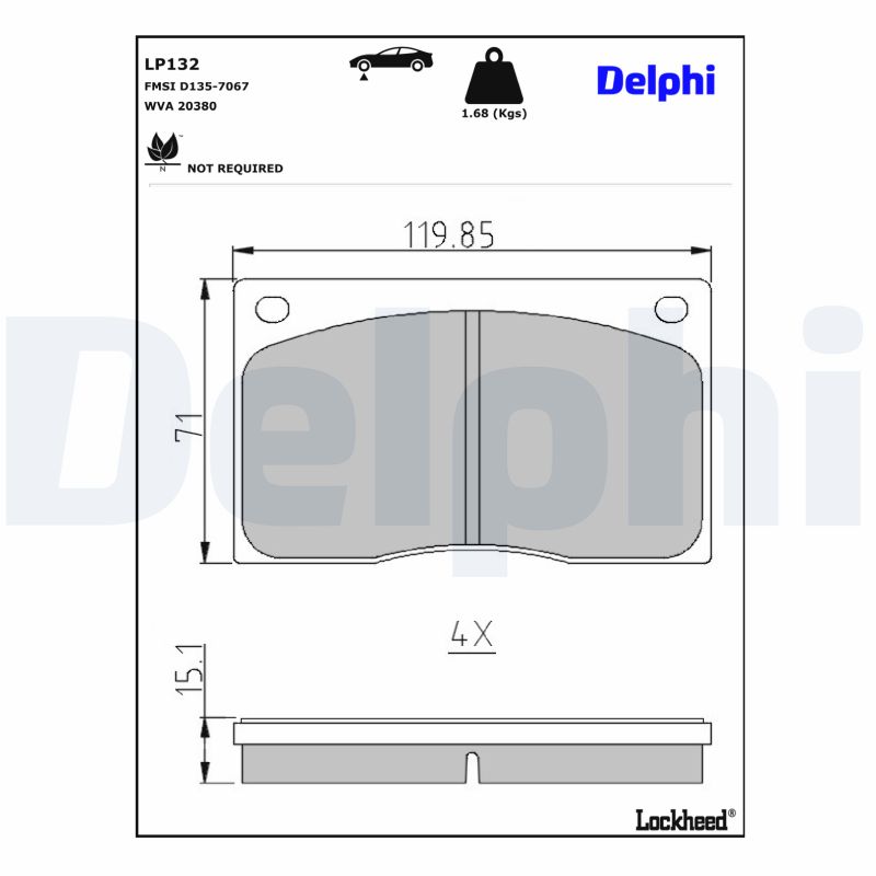 Delphi Diesel Remblokset LP132