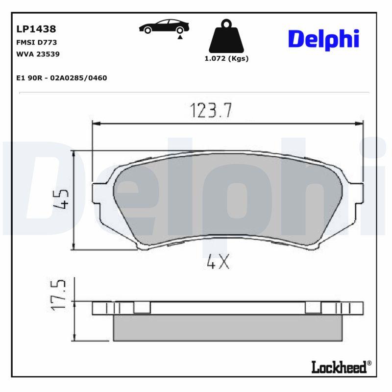Delphi Diesel Remblokset LP1438