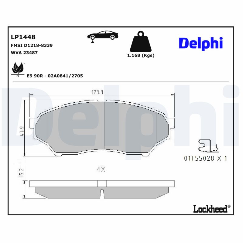 Delphi Diesel Remblokset LP1448