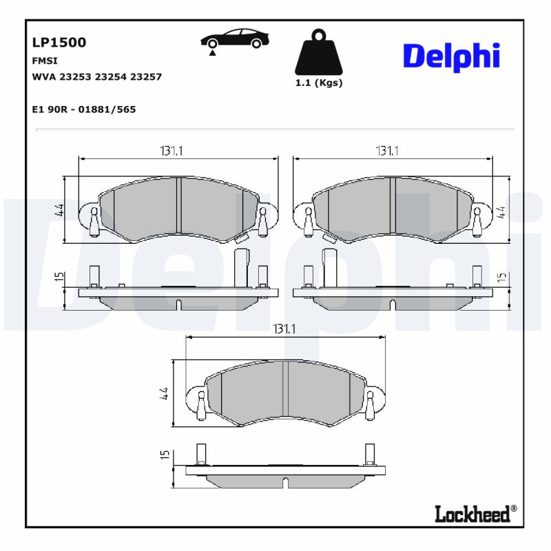 Delphi Diesel Remblokset LP1500
