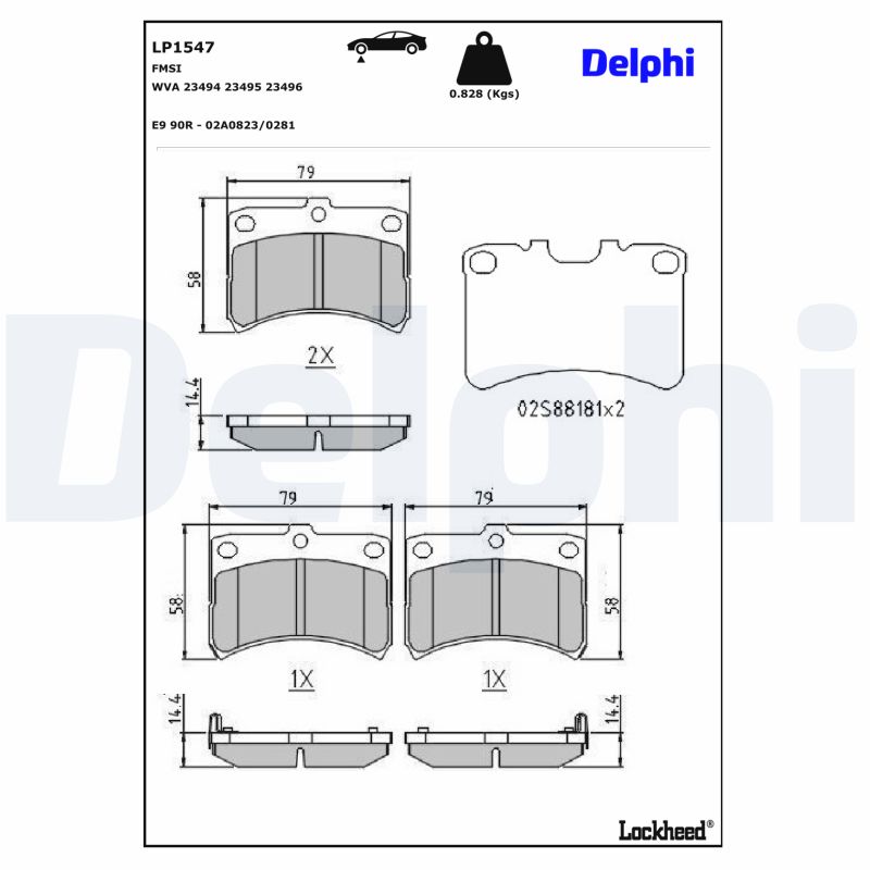 Delphi Diesel Remblokset LP1547