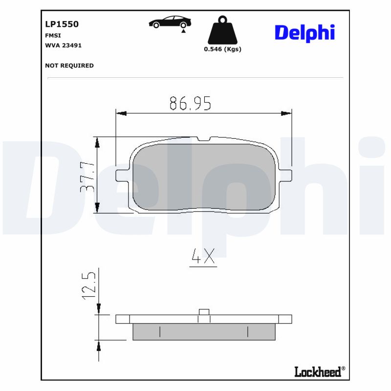 Delphi Diesel Remblokset LP1550