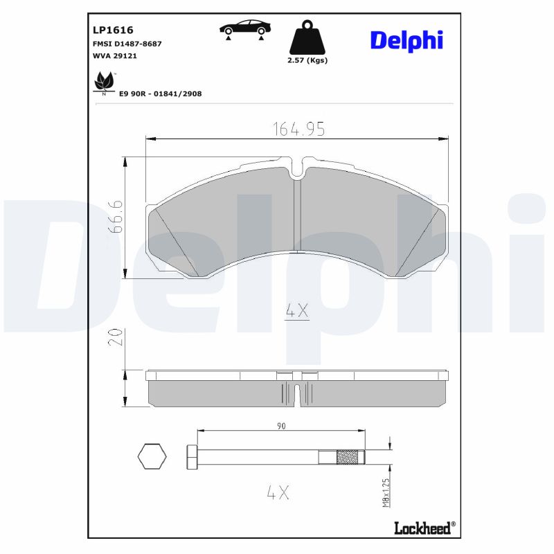 Delphi Diesel Remblokset LP1616
