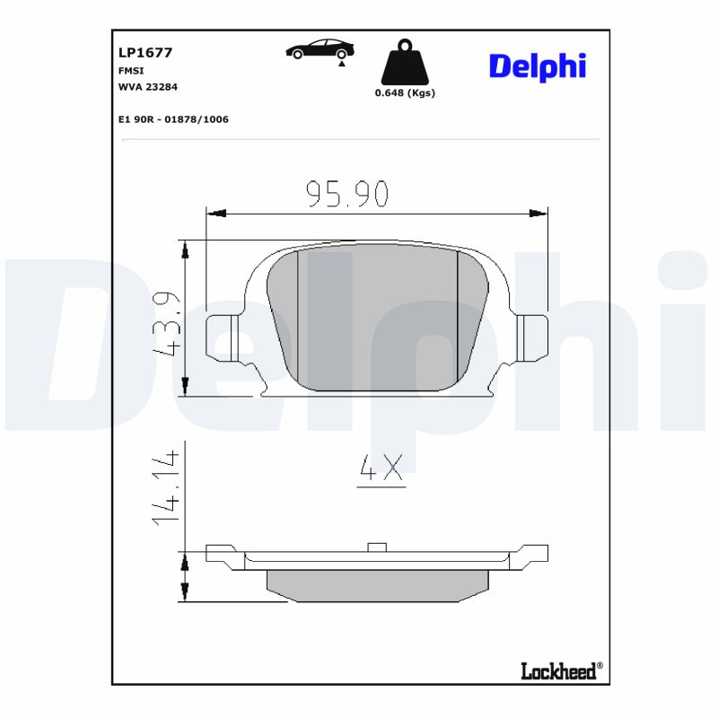Delphi Diesel Remblokset LP1677