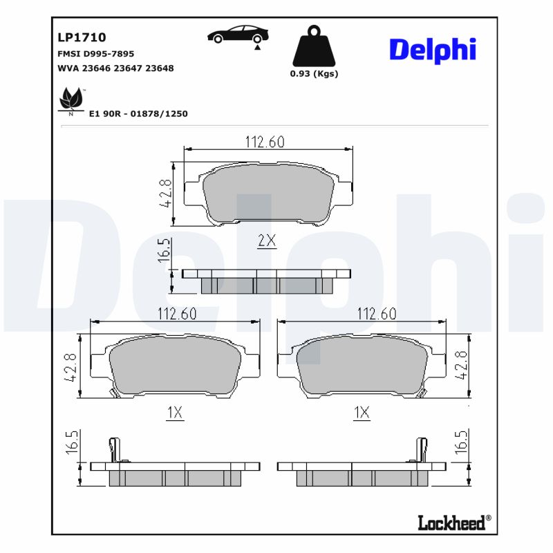 Delphi Diesel Remblokset LP1710