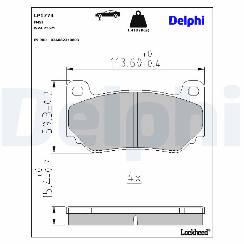 Delphi Diesel Remblokset LP1774