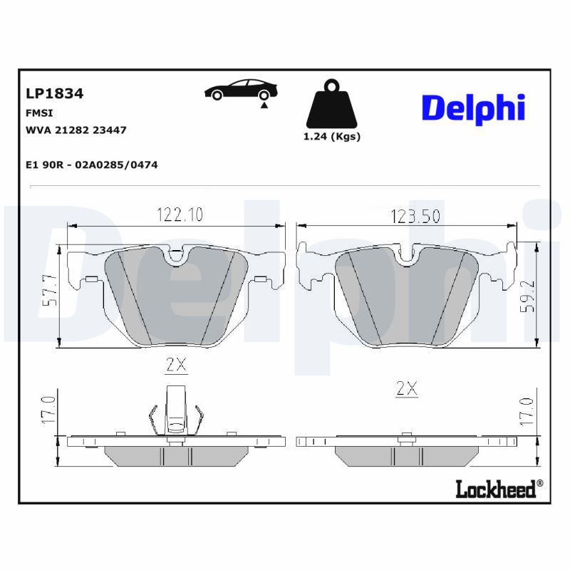 Delphi Diesel Remblokset LP1834