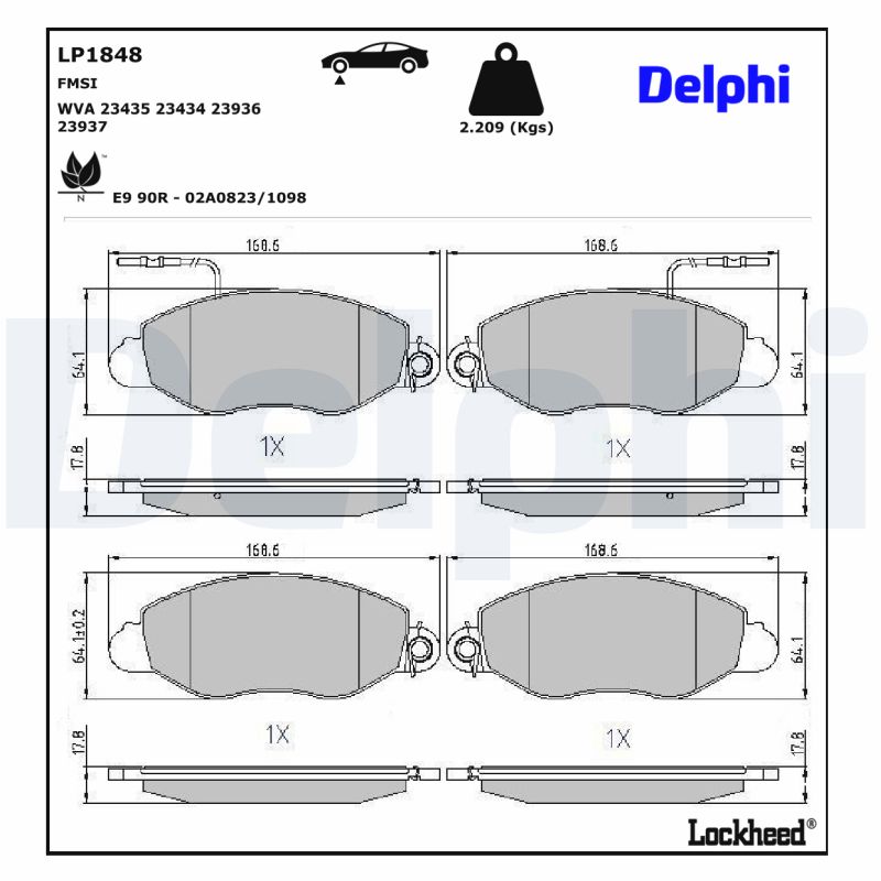 Delphi Diesel Remblokset LP1848