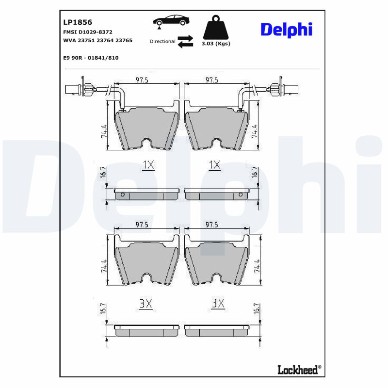 Delphi Diesel Remblokset LP1856