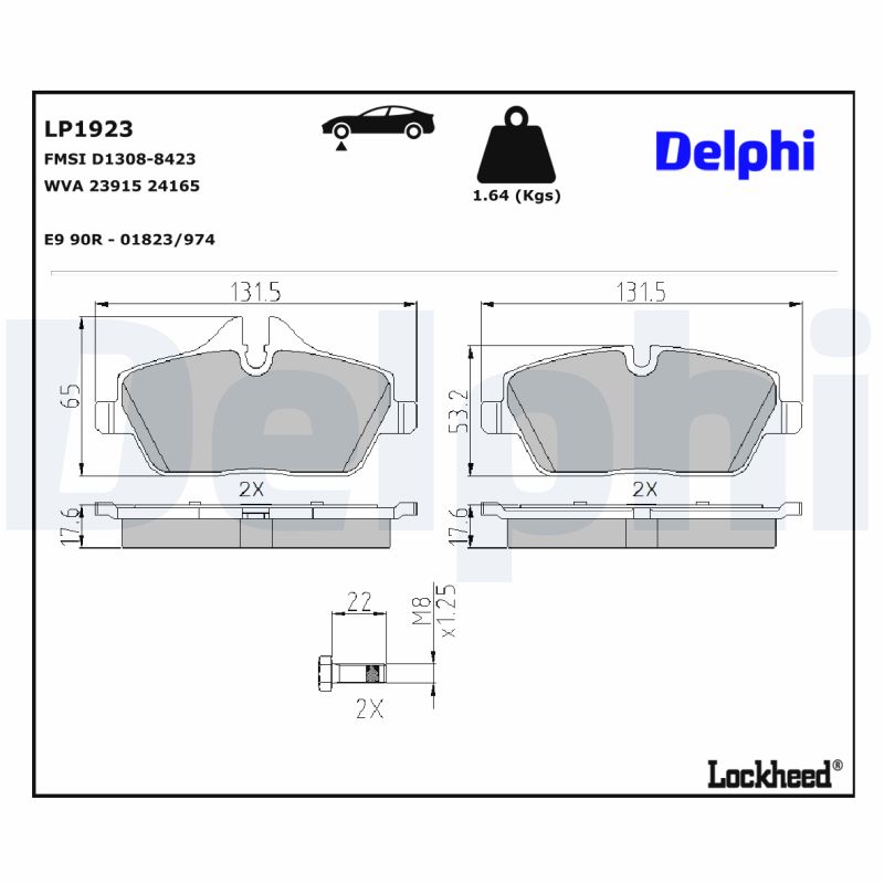 Delphi Diesel Remblokset LP1923