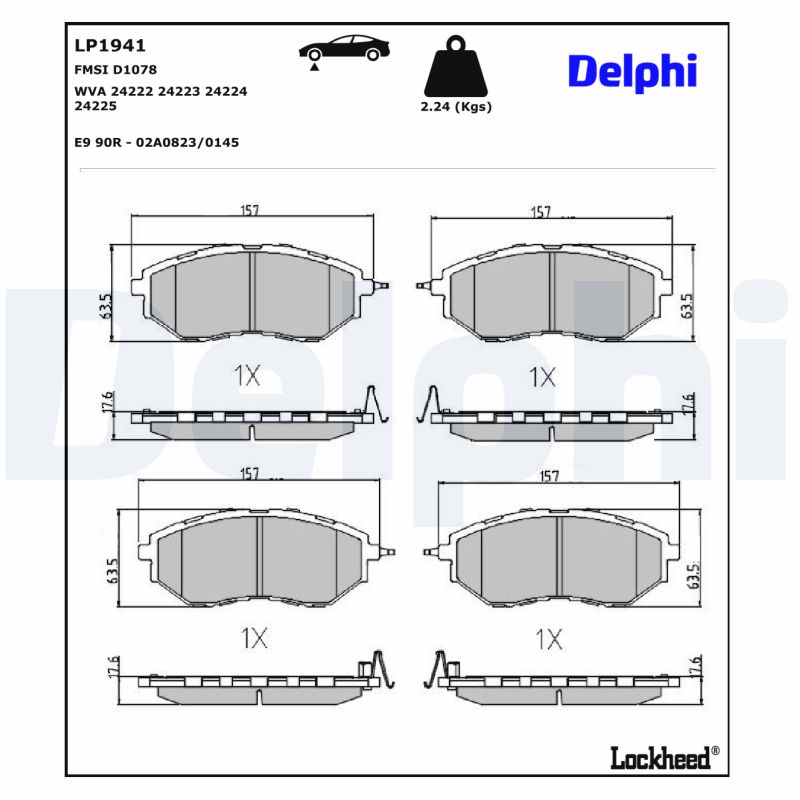 Delphi Diesel Remblokset LP1941