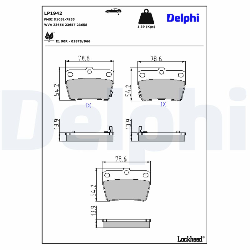 Delphi Diesel Remblokset LP1942