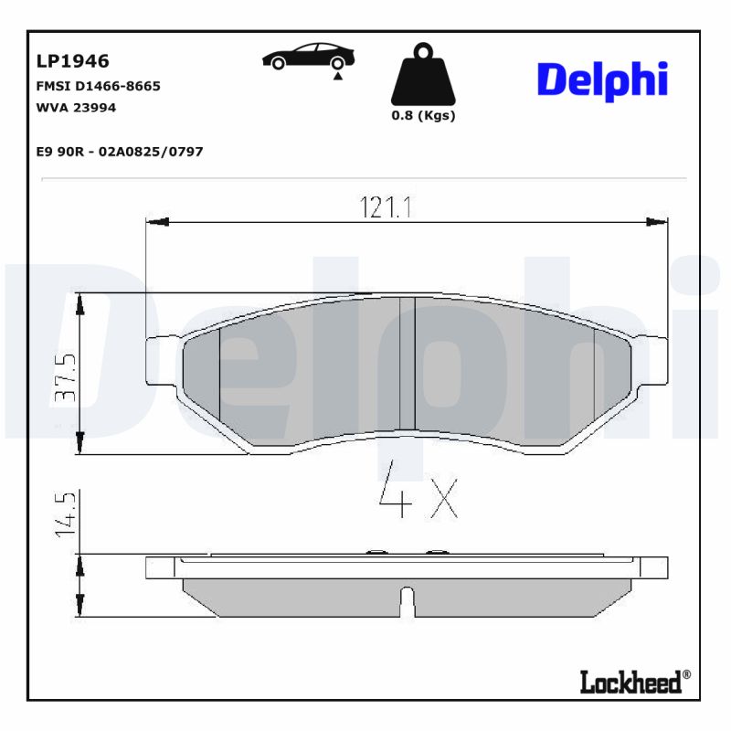Delphi Diesel Remblokset LP1946