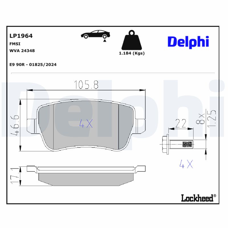 Delphi Diesel Remblokset LP1964