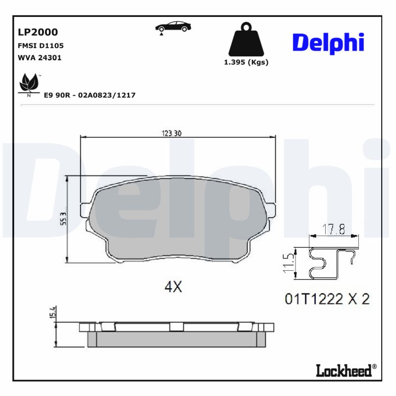 Delphi Diesel Remblokset LP2000