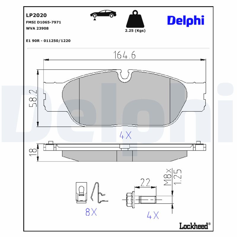 Delphi Diesel Remblokset LP2020