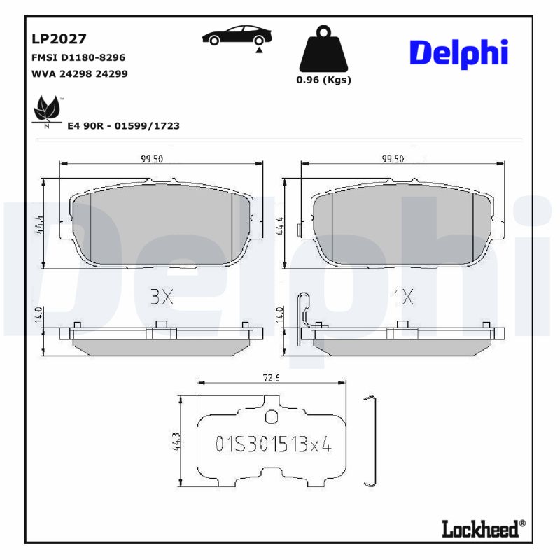 Delphi Diesel Remblokset LP2027