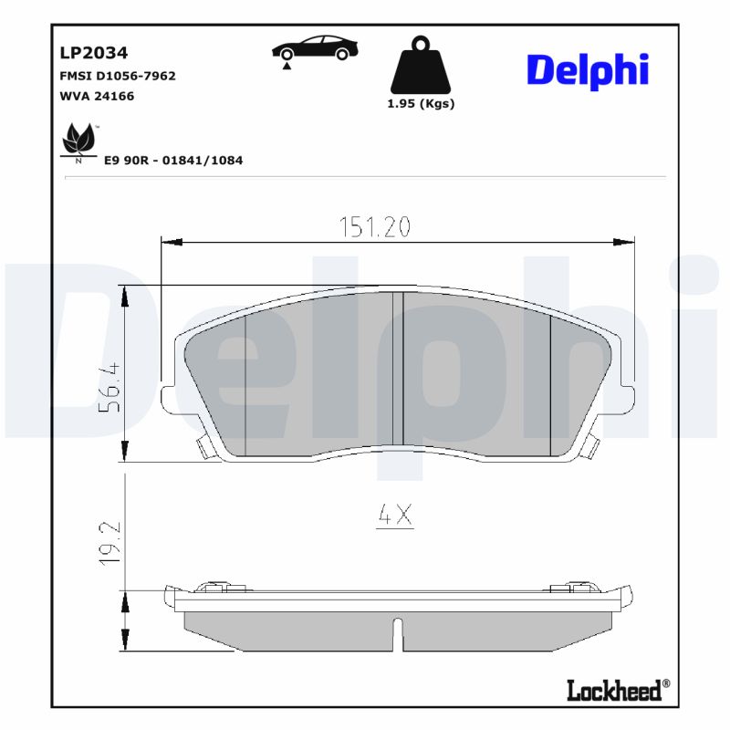 Delphi Diesel Remblokset LP2034