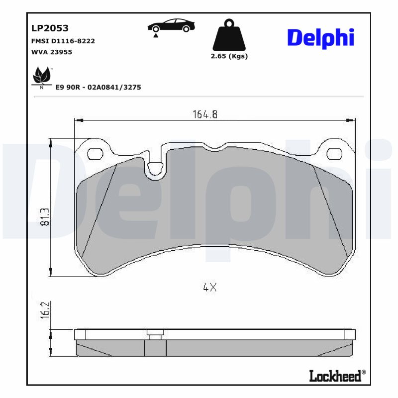 Delphi Diesel Remblokset LP2053