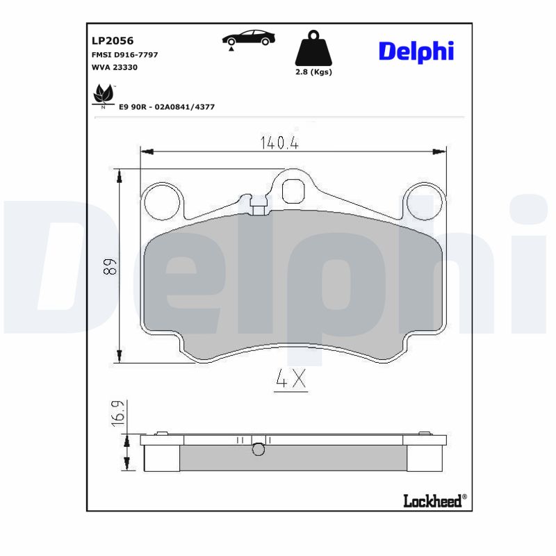 Delphi Diesel Remblokset LP2056