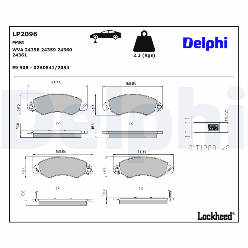 Delphi Diesel Remblokset LP2096