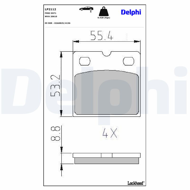 Delphi Diesel Remblokset LP2112