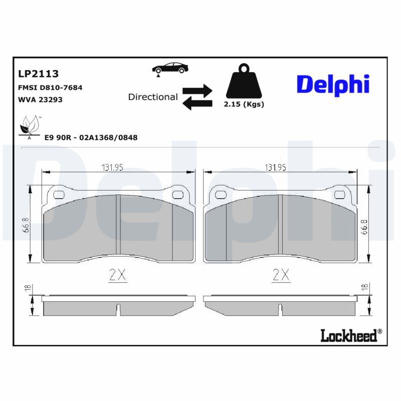 Delphi Diesel Remblokset LP2113