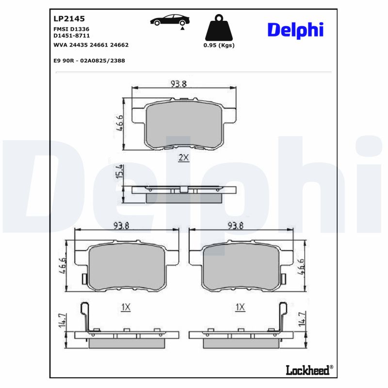 Delphi Diesel Remblokset LP2145