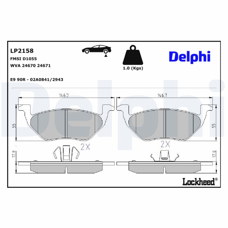 Delphi Diesel Remblokset LP2158