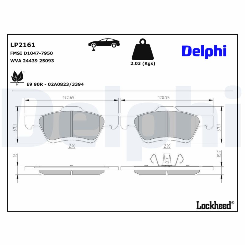 Delphi Diesel Remblokset LP2161