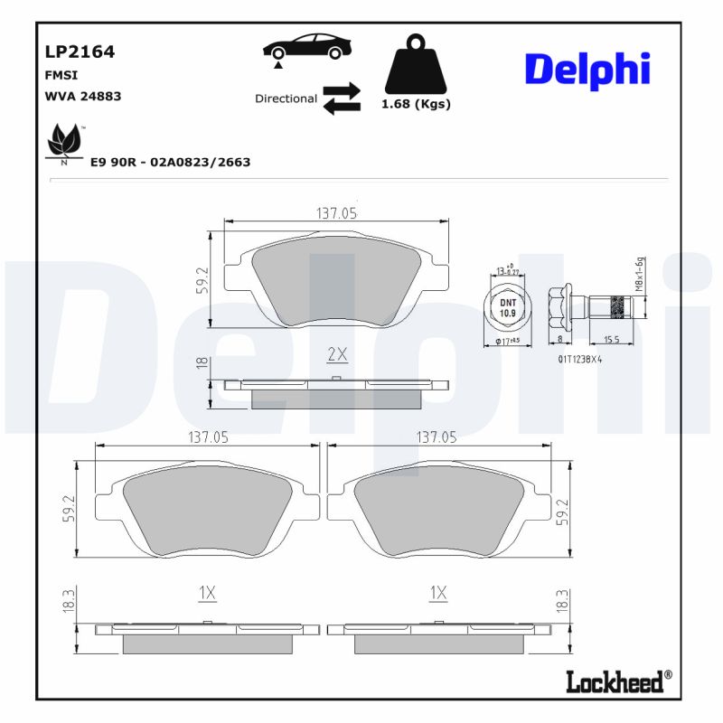 Delphi Diesel Remblokset LP2164