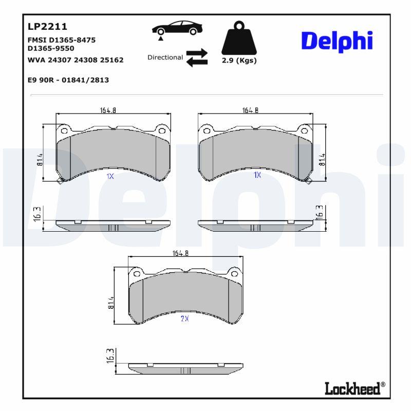 Delphi Diesel Remblokset LP2211