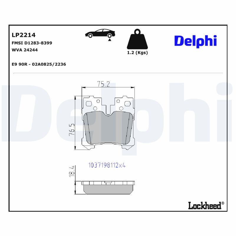 Delphi Diesel Remblokset LP2214